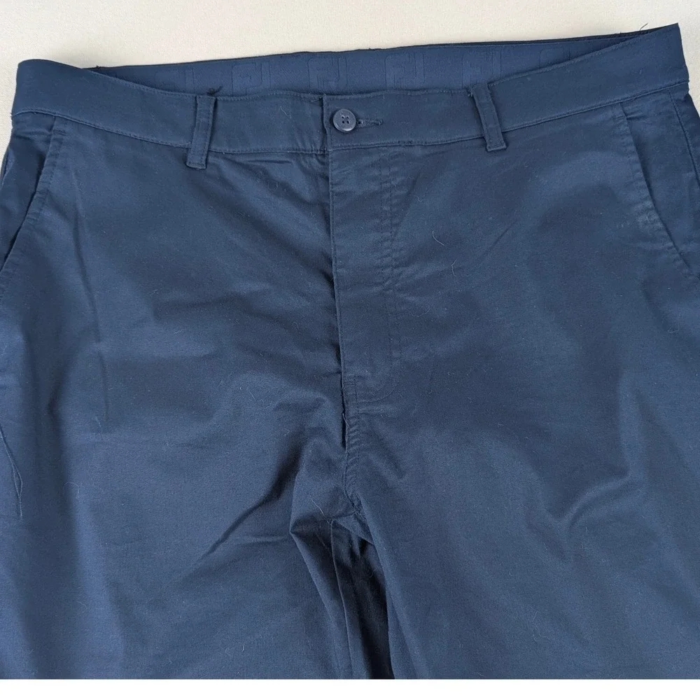 FootJoy Mens Navy Blue Performance Golf Pants Straight Leg 34x30 FJ Gripper